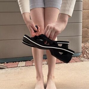 Skechers Black and White Women's Sandals